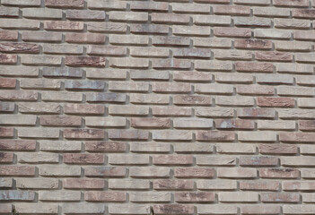 Clinker brick wall. Finishing brickwork for laying out. Can be used as a background.