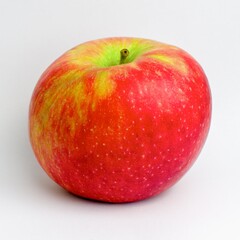 Red apple on white background