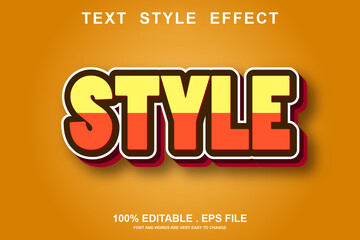 style text effect editable