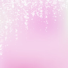 White heart love confettis. Valentine's day fallin