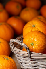 fresh, freshly picked oranges