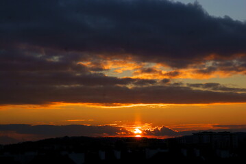 multicolor lights and clouds during sunset 