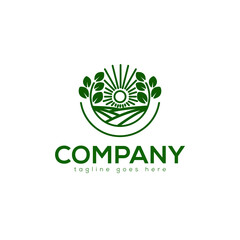 Farmer, Agriculture, Wheat Logo Concept Design