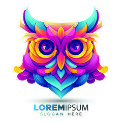 Premium Colorful Owl Logo Template