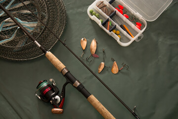 Fishing tackle background