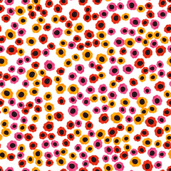 Seamless Pattern Background with Simple Flower Design Elements. Vector Illustration EPS10