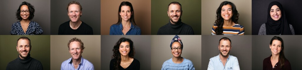 Group of beautiful commercial people