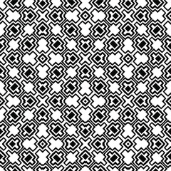 Geometric vector pattern with triangular elements. Seamless abstract ornament for wallpapers and backgrounds. Black and white colors.