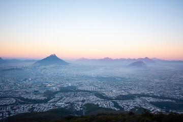 View of the city of Monterrey, Mexico from Cerro de la Silla