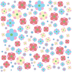 Colorful flowers pattern