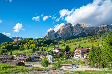 A beautiful village in a mountain valley. Peaceful quiet