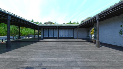 Obraz premium 日本屋敷