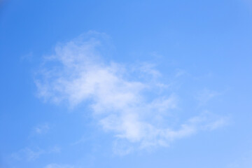 white clouds against a blue sky, winter day