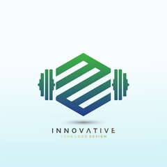 customize nutrition programs Letter MW Modern Fitness logo design. Dumbbell icon Vector logo design template.
