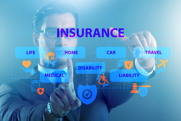 Concept of various types of insurance