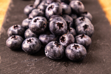 Raw organic blueberries in a Bunch