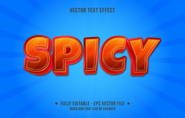 Editable text effect - red spicy gradient color style