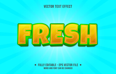 Editable text effect - fresh yellow and green gradient color style
