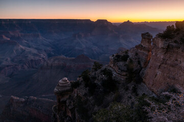 dramatic landscape of the Grand Canyon National Park in Arizona