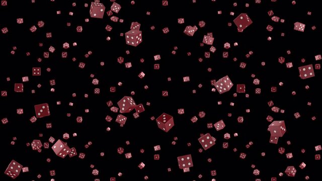 LOOP_TILE Game Dice Single with alpha. This footage is loopable and tileable and can create an endless and seamless background. Perfect for game related content