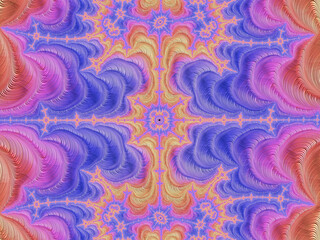 Abstract Fractal Design in Pastel tones