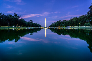 Obraz premium The Washington Monument is located in Washington D.C. It is a tower in the National Mall. 