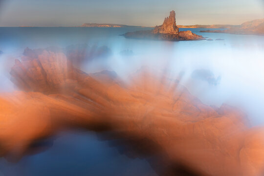 art photography of cala Pregonda with vaseline