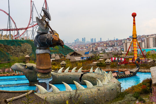 ISTANBUL, TURKEY - 8 APRIL , 2017: Vialand themed entertainment amusement park 

