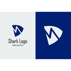 abstract logo showing a shark's mouth