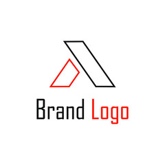 abstract logo of two squares in orange and black