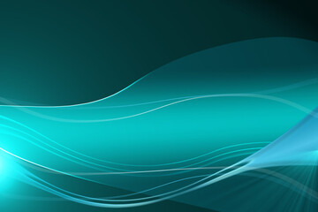 Abstract illustration of blue glowing digital waves against blue background