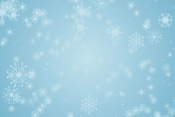 Abstract illustration of christmas snowflakes against blue background