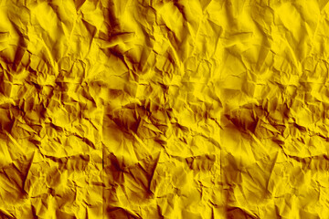 Naklejka na ściany i meble Abstract illustration of wrinkled paper texture effect on yellow background