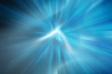 Fototapeta premium Abstract illustration of blue motion blur effect on black background