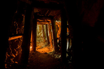 Abandoned tunnel in a gold mine in Serbia