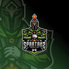 Spartan Warrior Mascot Logo Design For Football Club