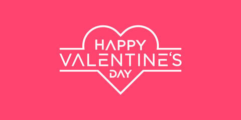 Valentines Day Line Vintage Lettering Background