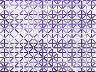 Abstract illustration of abstract purple geometric shapes in seamless pattern against white backgrou