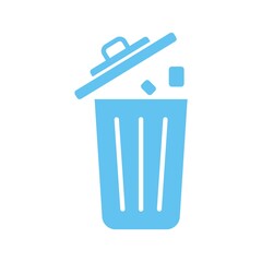 Trash Can Icon Color Design Vector Template Illustration