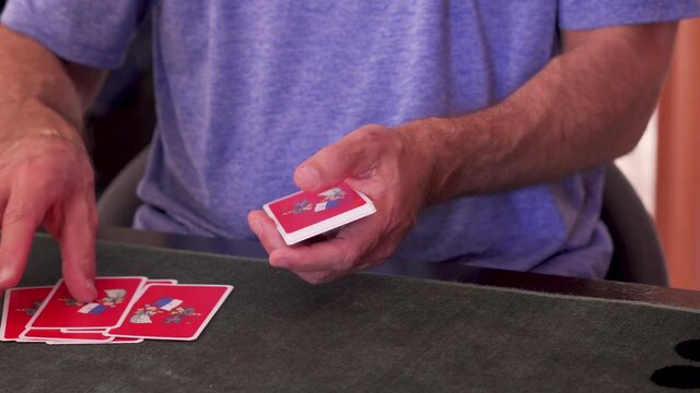 Playing cards on the table