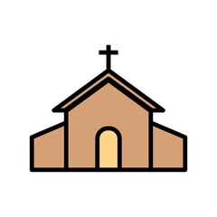 Church Icon Color Design Vector Template Illustration