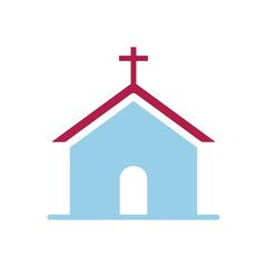 Church Icon Color Design Vector Template Illustration