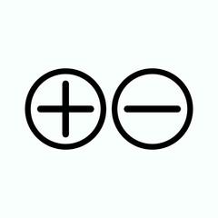 Fototapeta premium plus and minus icon