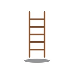 Step Ladder Flat Icon Vector Logo Template Illustration