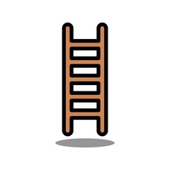 Step Ladder Flat Icon Vector Logo Template Illustration