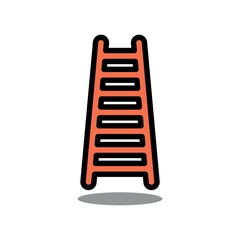 Step Ladder Flat Icon Vector Logo Template Illustration