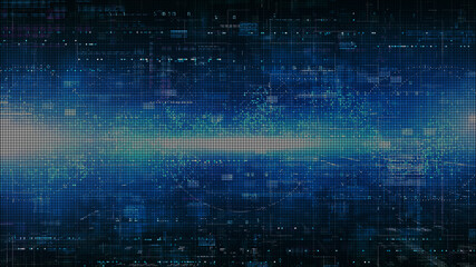 Technology digital abstract background, Digital matrix particles grid virtual reality abstract cyberspace environment background. 3d rendering
