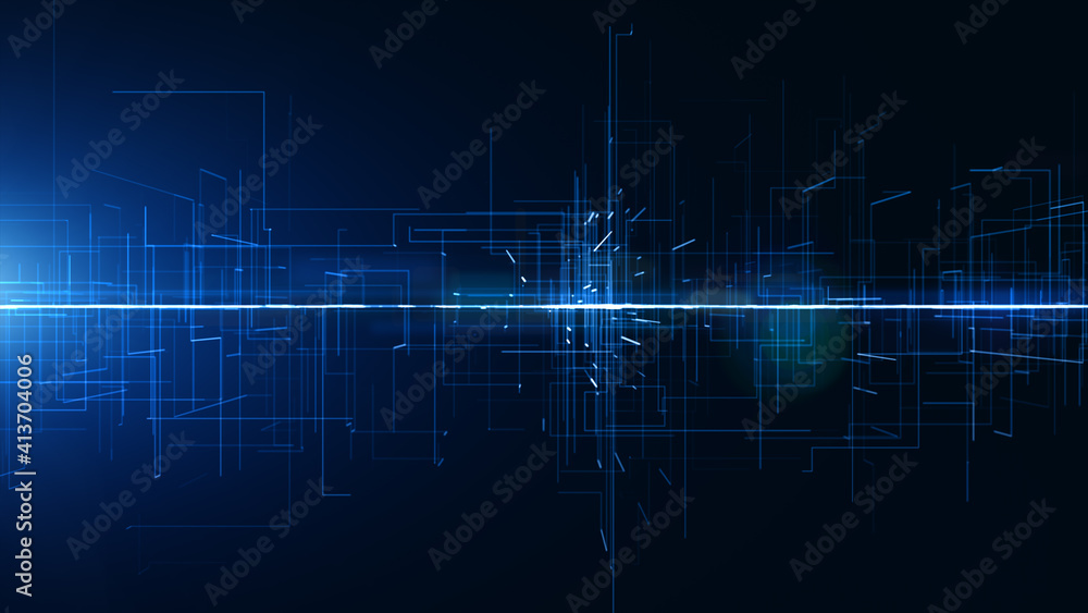 Poster digital abstract background, digital cyberspace and technology network connections. 3d rendering