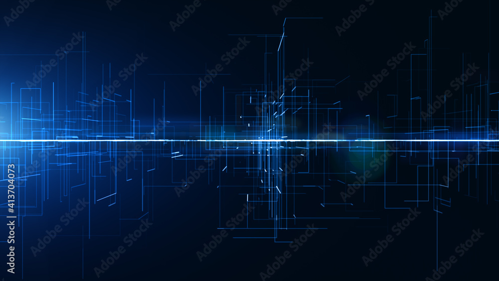 Poster digital abstract background, digital cyberspace and technology network connections. 3d rendering