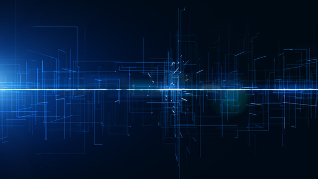 Digital Abstract Background, Digital Cyberspace and Technology Network Connections. 3d rendering